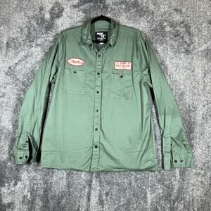 Friday the 13th Shirt Mens XL Button Down Camp Crystal Lake Voorhees Horror